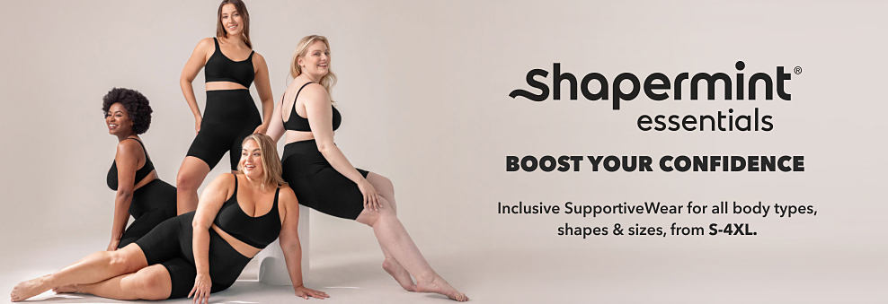 Shapermint Essentials. Inclusive Supportivewear for all body types, shapes and sizes, from xs to 4xl.