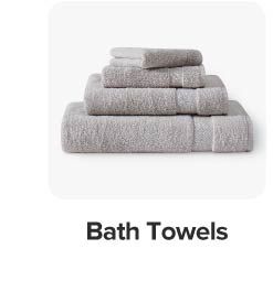 Image of folded towels. Shop bath towels.