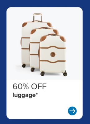 Image of a teal luggage set. 60% off luggage.
