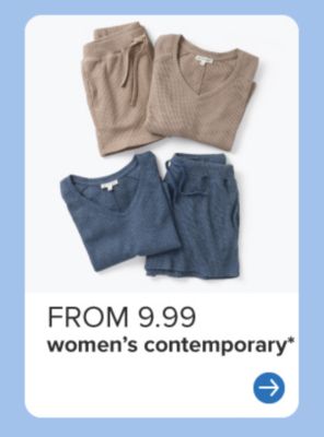 From 9.99 women’s contemporary. Tan shorts and blue jeans. 