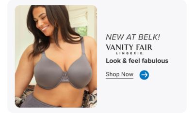 A woman in a gray Vanity Fair bra. New at Belk! Vanity Fair lingerie. Look and feel fabulous. Shop now.