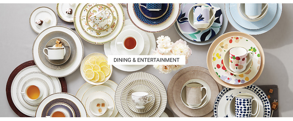 An assortment of place settings in a variety of colors, prints & styles. Shop dining & entertainment
