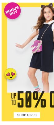 Bonus Buy - Up to 50% off school uniforms. Shop Girls.