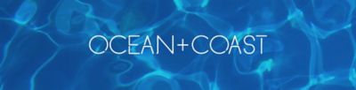 An image of the Ocean and Coast logo on water. Shop now.