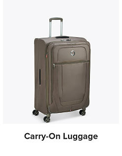 Image of a brown rolling suitcase. Shop carry-on luggage.