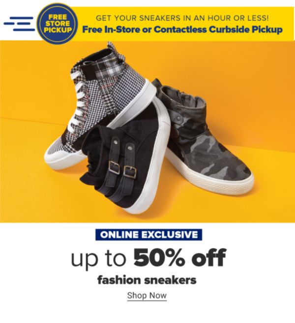Online Exclusive. Up to 50% off fashion sneakers after coupon. Shop Now.