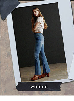 Image of woman in jeans and top Shop Women