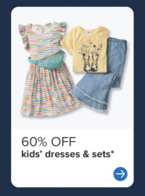 Two different kids' outfits. 60% off kids' dresses & sets. 