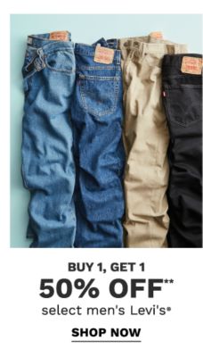 Buy 1, get 1 50% off** select men's Levi's®. Shop Now.