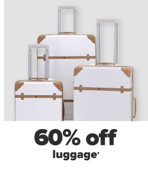 50% off luggage.