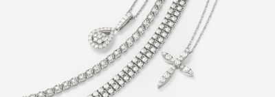 Image of diamond necklaces.