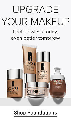 A variety of foundation products. Upgrade your makeup. Look flawless today, even better tomorrow. Shop foundations. 