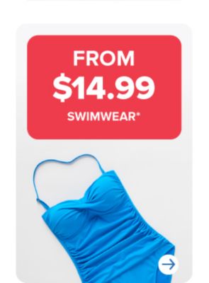 Image of a blue women's swimsuit. From 14.99 swimwear. Shop now.
