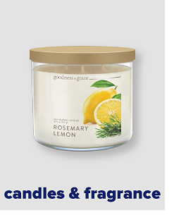 A rosemary lemon candle. Candle and fragrance.