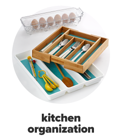 An egg organizer, a utensil drawer organizer and a large utensil drawer organizer. Kitchen organization. 