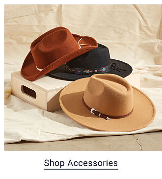 Image of three western hats 