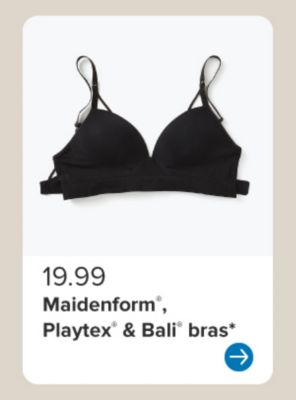 Image of a black bra. 19.99 Maidenform and Playtex bras.