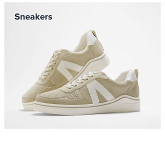 An image of tan fashion sneakers. Shop sneakers.