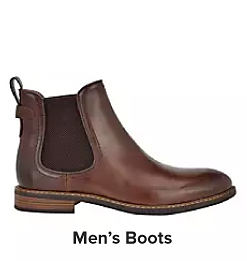 A brown Chelsea style boot. Shop men's boots.