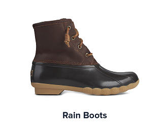 Shop rain boots.