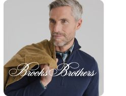 Image of a man in a navy sweater and tie. Shop Brooks Brothers.