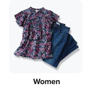 Various women’s apparel. Shop women.