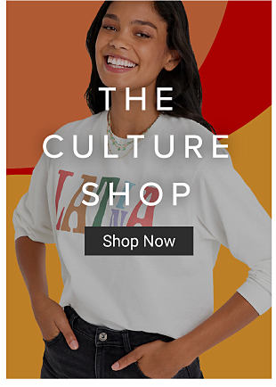 Image of woman in LATINA sweatshirt The Culture Shop Shop Now