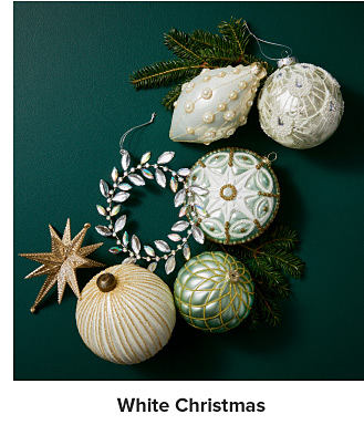 White Christmas ornaments. Shop White Christmas.