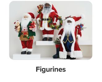 Miniature Santa figurines. Shop figurines.