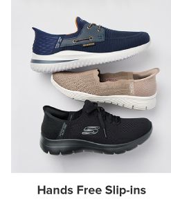 An image of three hands free comfort shoes. Shop hands free slip ins.