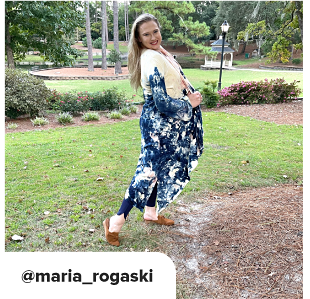 An assortment of photos from Instagram influencers wearing clothing from Belk.