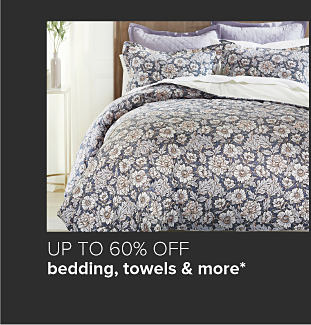 Gray bedding with floral pattern. Up to 60% off bedding, towels and more. 