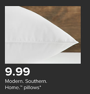 White pillow. $9.99 Modern Southern Home pillows.