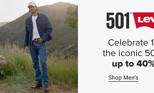 A man in blue jeand and a denim jacket. 501 Levi's 150th. Celebrate 150 years of the iconic 501 jeans with up to 40% off Levi's. Shop men's.