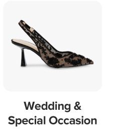 A high heeled shoe. Shop wedding and special occasion.