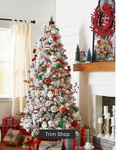 Image of Christmas tree with gifts THE TRIM SHOP Shop Now
