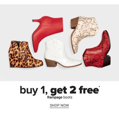 belk rampage boots buy 1 get 2 free
