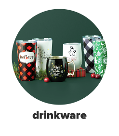 Holiday-themed mugs and tumblers. Shop drinkware.