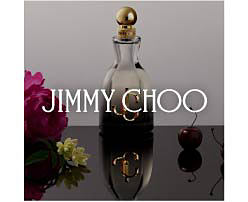 A black perfume bottle. Shop Jimmy Choo.
