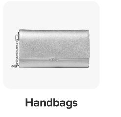 A silver handbag. Shop handbags.