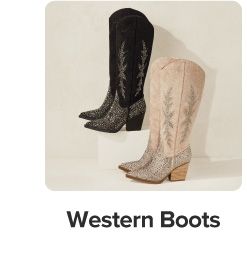 Image of two cowboy boots. Shop western boots.