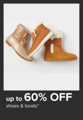 Up to 60% off shoes and boots.
