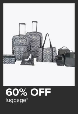 Up to 60% off luggage.