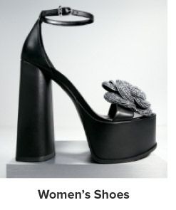 Image of a black platform heel. Shop women's shoes.