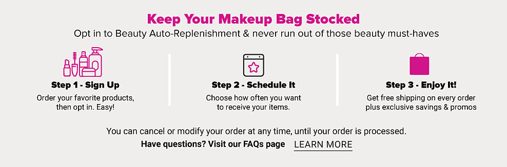 Keep your makeup bag stocked.