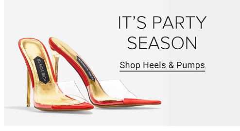 Clear heels. Its party season. Shop heels and pumps