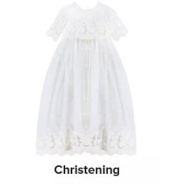 A white christening gown. Shop christening. 