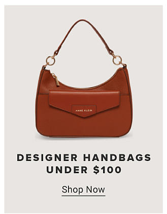 A brown leather handbag. Designer handbags under $100. Shop now.