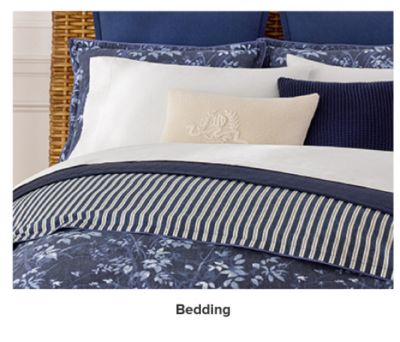 Ralph lauren navy bedding clearance