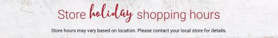 Holiday Hours | belk
